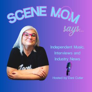 Scene Mom Says logo purple with photo of Dani Cutler