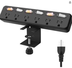 Desk clamp power strip