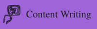 Purple tab that says Content Writing